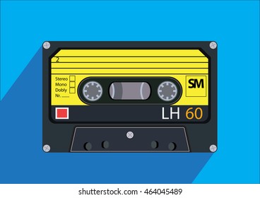 close up of vintage audio tape