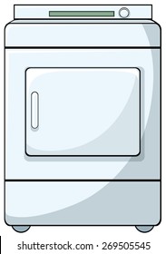 Close up washing machine with front door