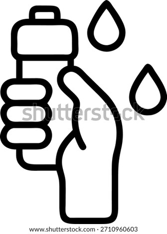 Close up of Water Bottle in Hand During Workout concept as A macro shot of a person hand holding a water bottle with droplets forming on the surface during a fitness break. The camera zooms in on the water droplets and grip offering space for text related to hydration outdoor fitness and recovery. in Photo Stock Concept , copy space for advertisement or banner with Photo Realistic as high Quality Detail --ar 7:2