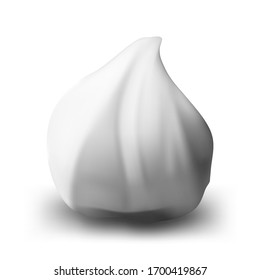 Cerca de una crema blanca. Ilustración vectorial.