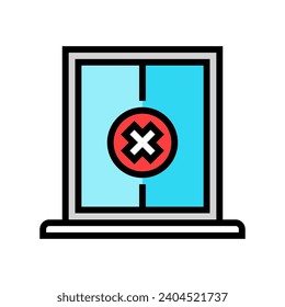 close window color icon vector. close window sign. isolated symbol illustration