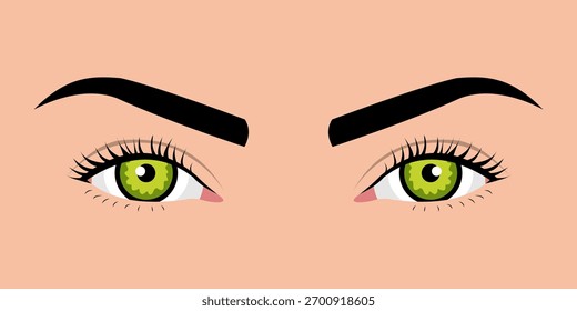 Cerca de los ojos de una mujer