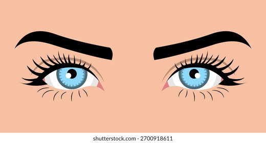 Cerca de los ojos de una mujer
