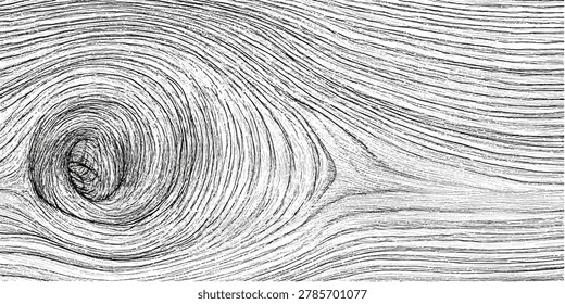Close up of a wood knot and grain texture with black and white wood surface pattern abstract background close up material abstract woodworking timberland hardwood monochrome