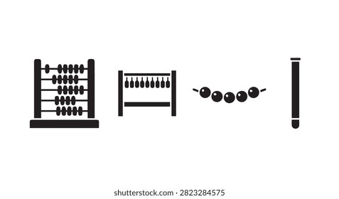 Close up of a wooden abacus with beads used for counting and arithmetic