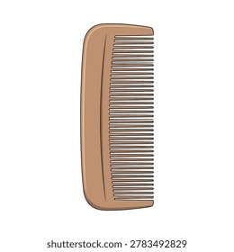Close up of a wooden comb with personal care styling tool hair accessory