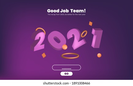 Close year background design illustration