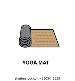 A Close up of a Yoga Mat With a Roll of Yoga Mat