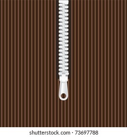 close zipper on manchester textile background