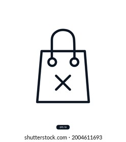 close-bag Icons. e-commerce icon. Сollection of Web and App icons for an online store, delivery, payment, shopping cart, Online Shopping. vector eps 10
