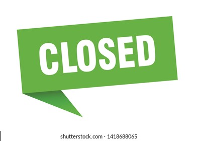 closed 3d speech bubble sign