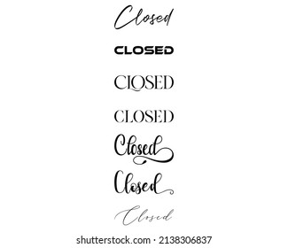 Closed in the 7 different creative lettering style
