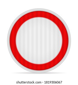 Geschlossen zu allen Fahrzeugen in beide Richtungen Straßenschild auf weißem Hintergrund. Vektorgrafik.
