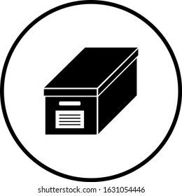 closed archive box vector symbol