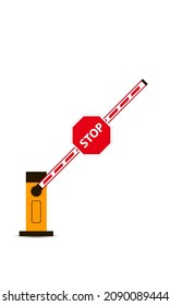 barrera automática cerrada sobre fondo blanco. Ilustración del vector