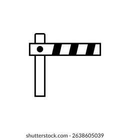 Closed barrier gate icon limiting access to restricted area. Car security barrier gate icon sign. Traffic or parking control gate. parking barrier icon illustration. Eps file 101.