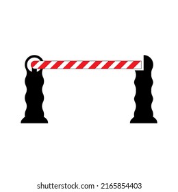 Closed barrier icon flat design vector.