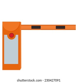 Closed barrier, road barrier, barrier vector, isolated on white