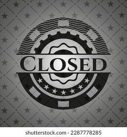 Closed black emblem. Vintage. Vector Illustration. Detailed. 