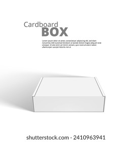 Closed Blank Packaging Hard Box Isolated On White Background. EPS10 Vector