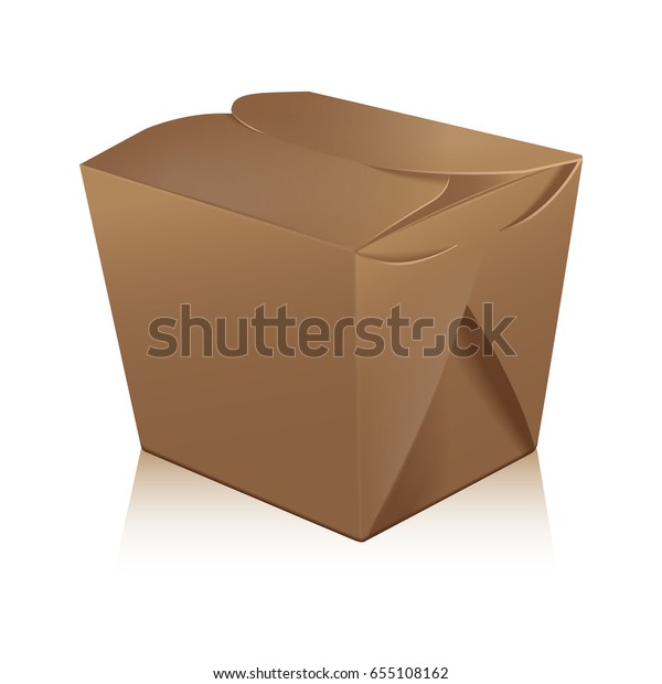 Download Closed Blank Takeout Wok Box Mockup Stock Vector Royalty Free 655108162