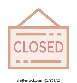 Closed Board Colour Line Icon