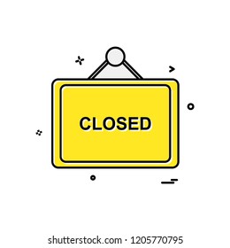Closed board icon design vector