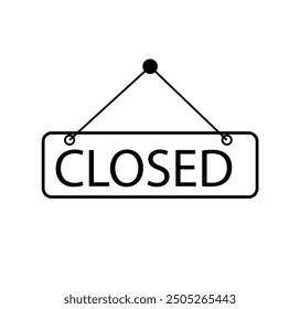 Closed Board icon vector. illustration.