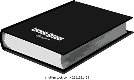 
Closed book with black cover