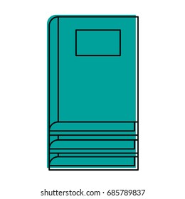 closed book with blank label icon image 