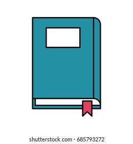 closed book with blank label icon image 