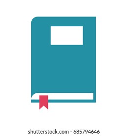 closed book with blank label icon image 
