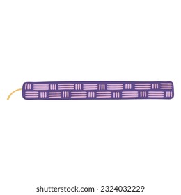 Closed book with bookmark, book spine hand drawn cartoon illustration. Scandinavian style flat design, isolated vector. Kids print element, reading, education, literature, library, bookstore