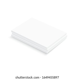 Closed book, cover. Mockup. Vector.