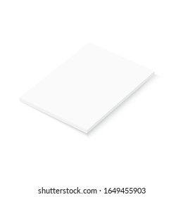 Closed book, cover. Mockup. Vector.