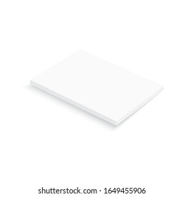 Closed book, cover. Mockup. Vector.