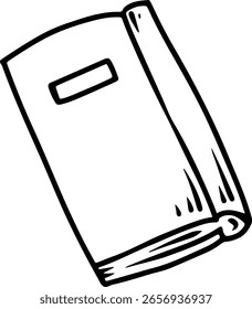 Ilustración simple de Doodle de libro cerrado
