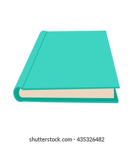 Closed book icon, cartoon style