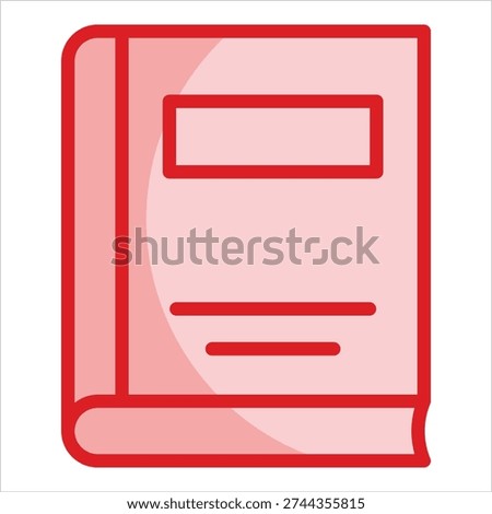 Closed Book Icon Element For Design