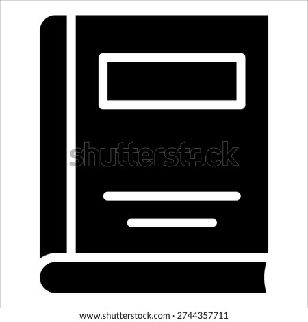 Closed Book Icon Element For Design