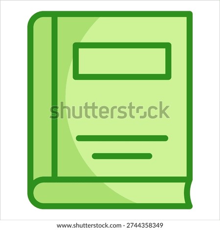 Closed Book Icon Element For Design