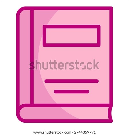 Closed Book Icon Element For Design