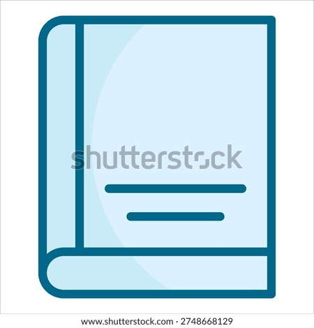 Closed Book Icon Element For Design