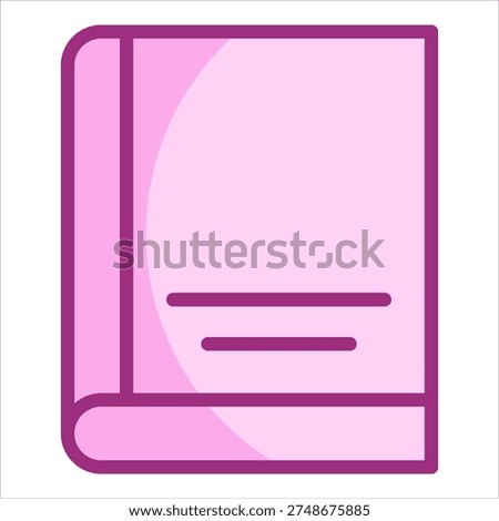 Closed Book Icon Element For Design