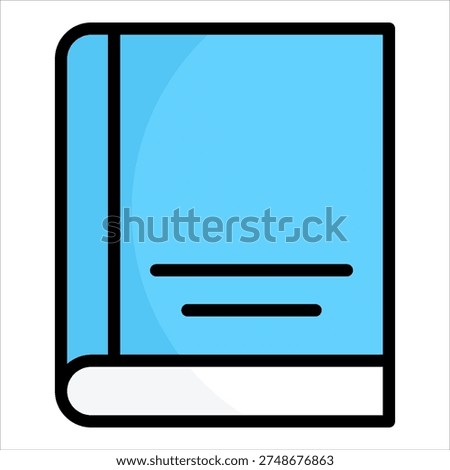 Closed Book Icon Element For Design