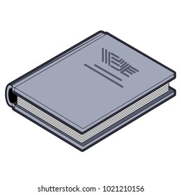 Closed book icon or graphic.