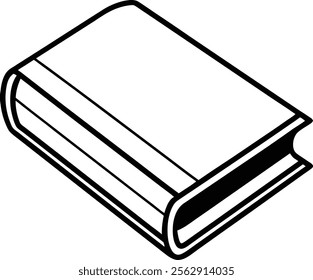 Closed Book Icon for Learning Themes Vector Illustration