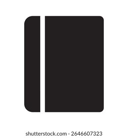 Closed book icon representing knowledge education and literature for a library school or for reading a novel story or textbook vector solid glyph icon