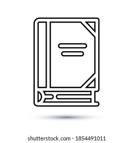 Closed book icon vector design with editable stroke. Eps 10 vector illustration.