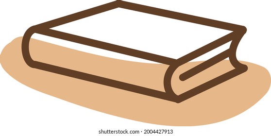 Libro cerrado, ilustración, vector sobre fondo blanco.